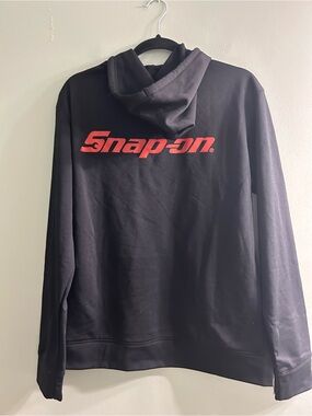 NWT snap on printed work hoodie